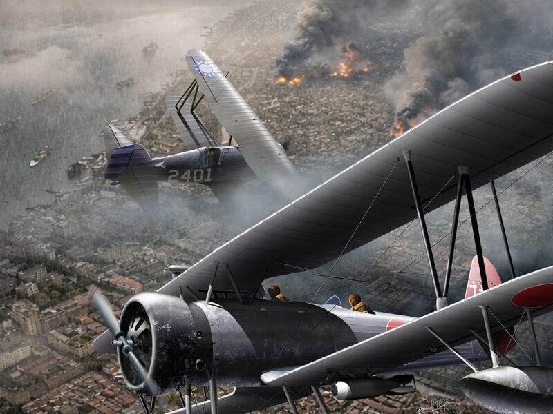 Nakajima E8N1 Type 95 VS Curtiss Hawk 3